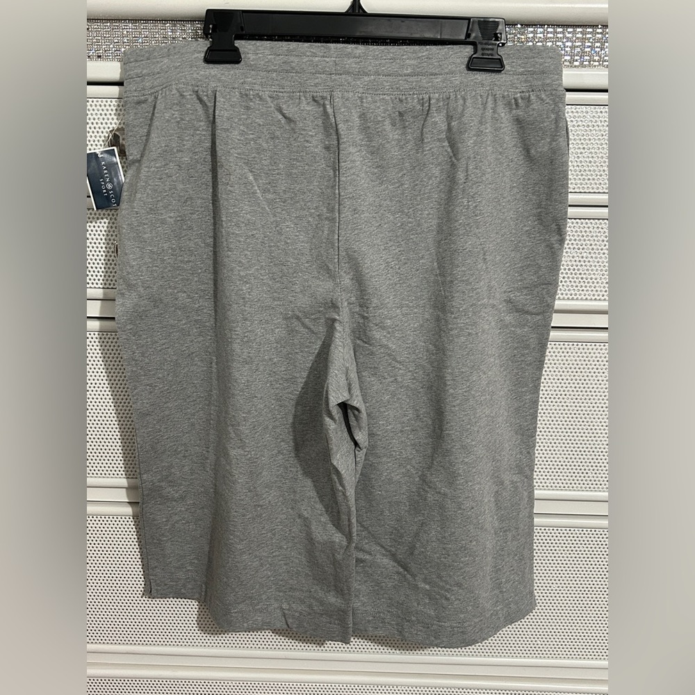 Karen Scott  Sport Skimmer in Smoke Grey Cropped Lounge Capris - Picture 3 of 7